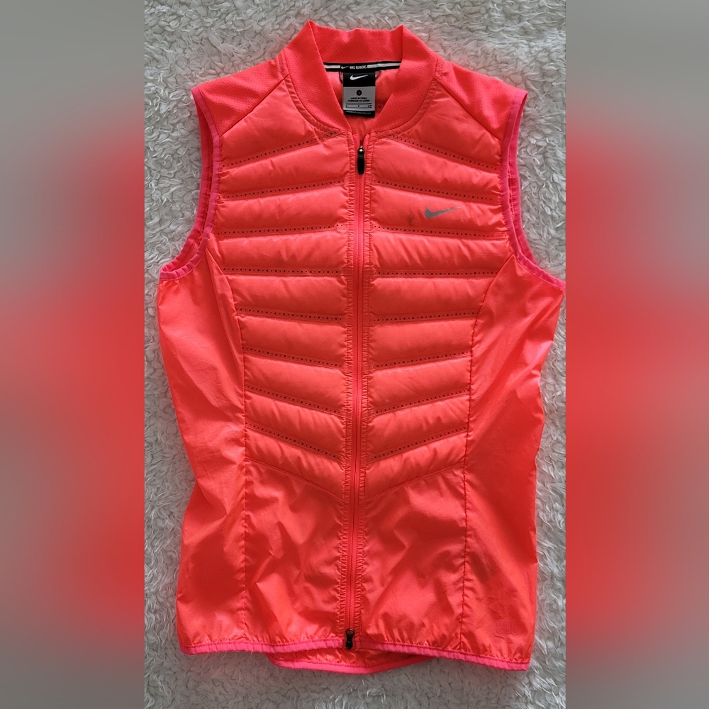 Nike Vest Aeroloft 800 Goose Down Coral Puffer for Runners